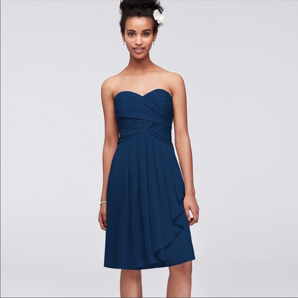 Never Worn / new with tags Navy Chiffon Dress